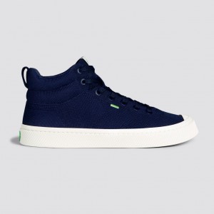 Cariuma High Top Bamboo Weave Knit Vegan IBI HIGH Herren Navy | KMP954136