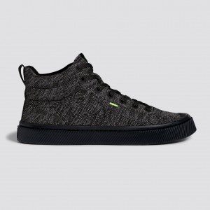 Cariuma High Top Bamboo Weave Knit Vegan IBI HIGH Herren Schwarz | WAC268715