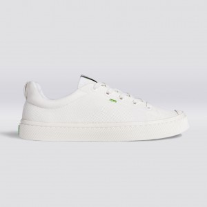 Cariuma Low Top Bamboo Weave Knit IBI Damen Off-White | HWL485709