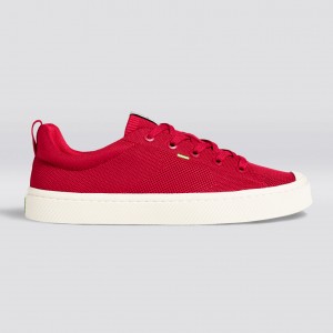 Cariuma Low Top Bamboo Weave Knit Vegan IBI Herren Rot | DLC054321