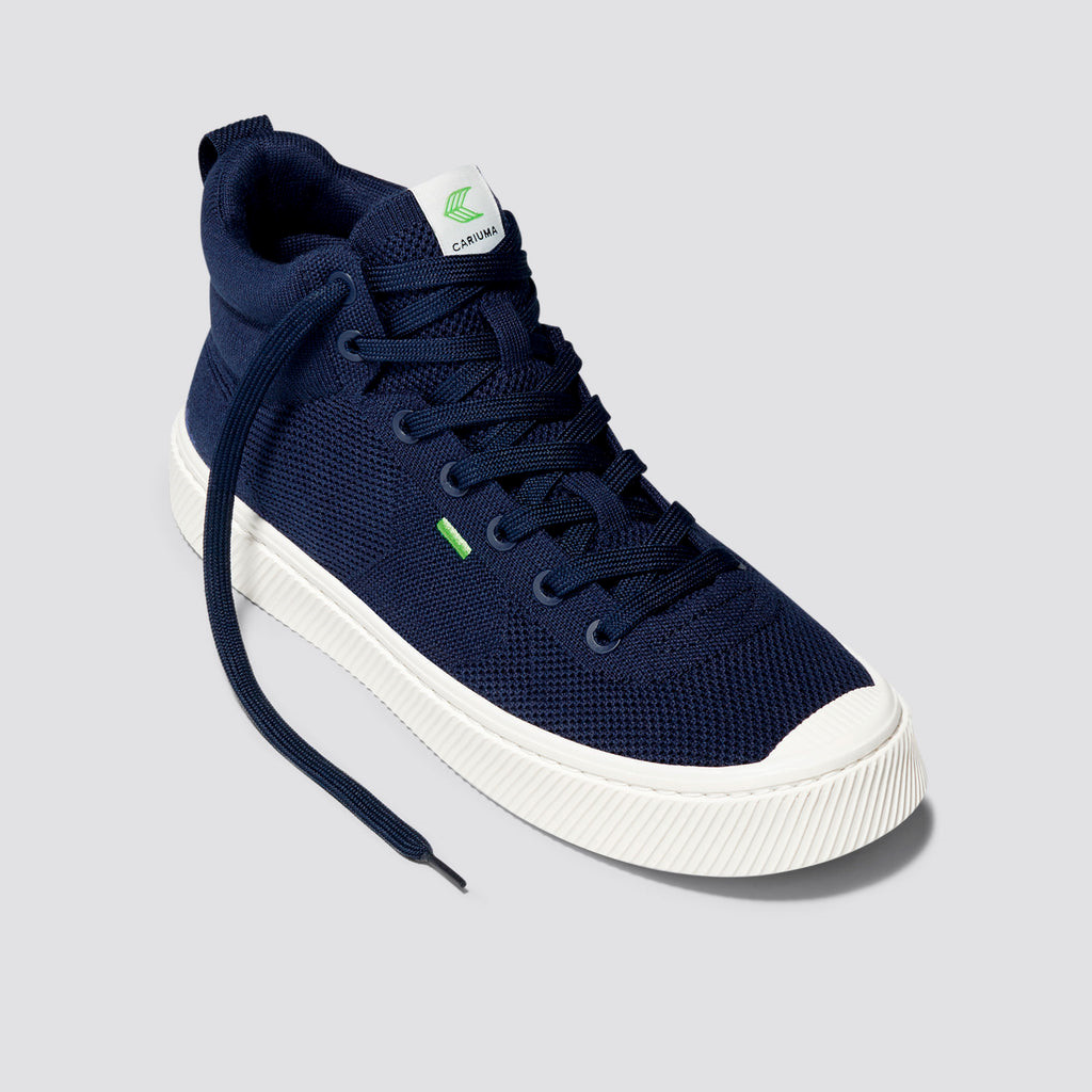 Cariuma High Top Bamboo Weave Knit Vegan IBI HIGH Herren Navy | KMP954136