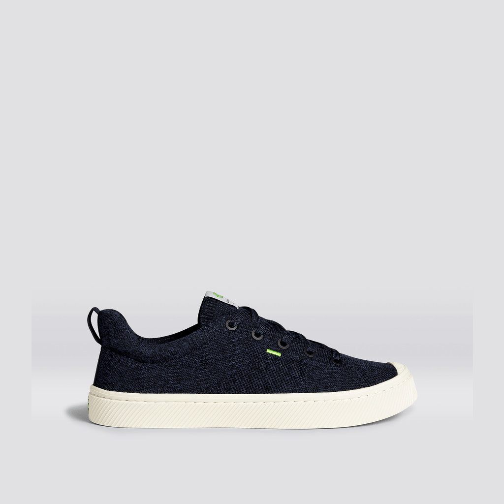 Cariuma Low Top Bamboo Weave Knit Vegan IBI Herren Navy | XRE589270