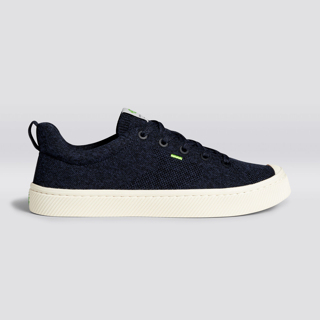 Cariuma Low Top Bamboo Weave Knit Vegan IBI Herren Navy | XRE589270