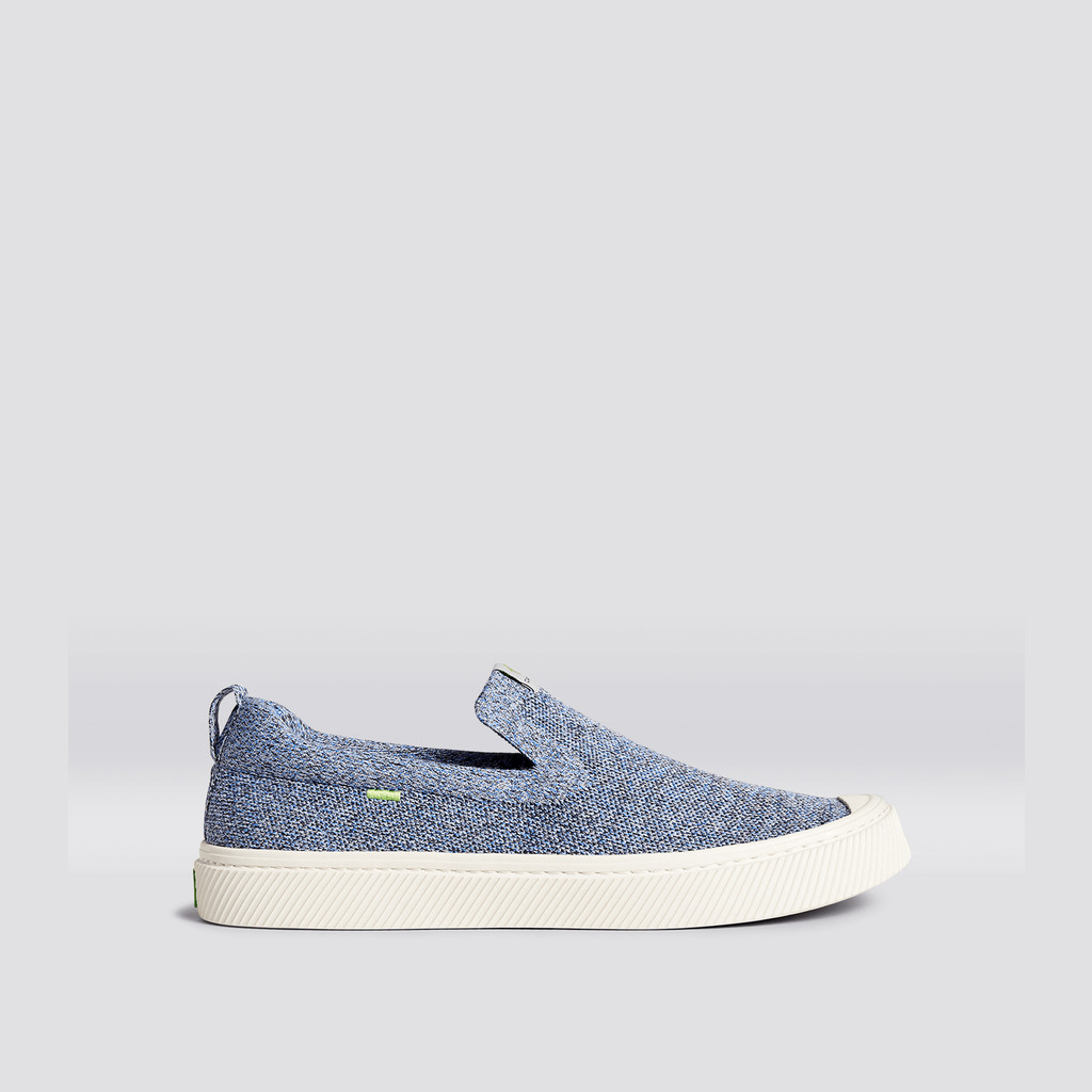 Cariuma Low Top Bamboo Weave Knit Vegan IBI Slip-On Damen Blau | PNO560319