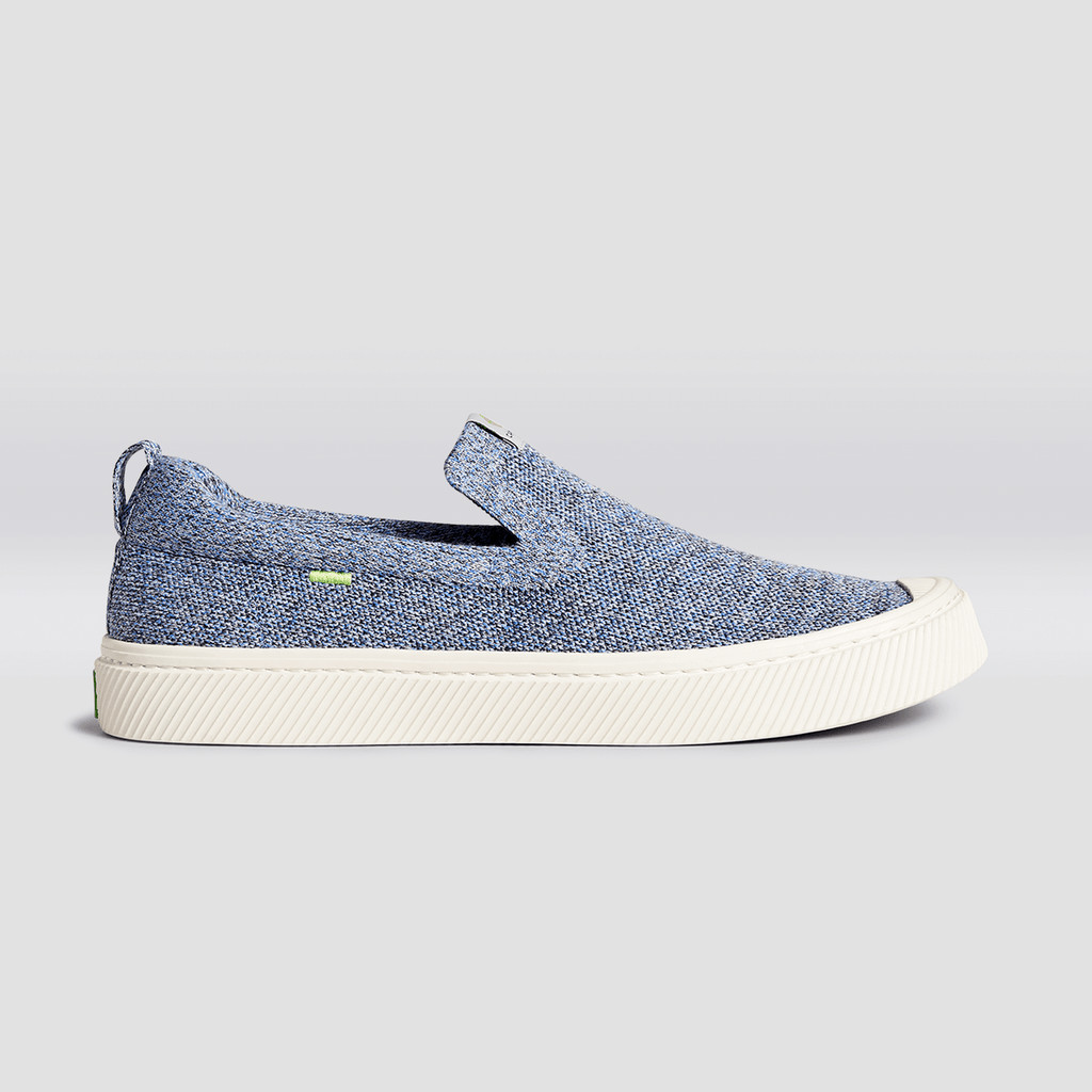 Cariuma Low Top Bamboo Weave Knit Vegan IBI Slip-On Damen Blau | PNO560319