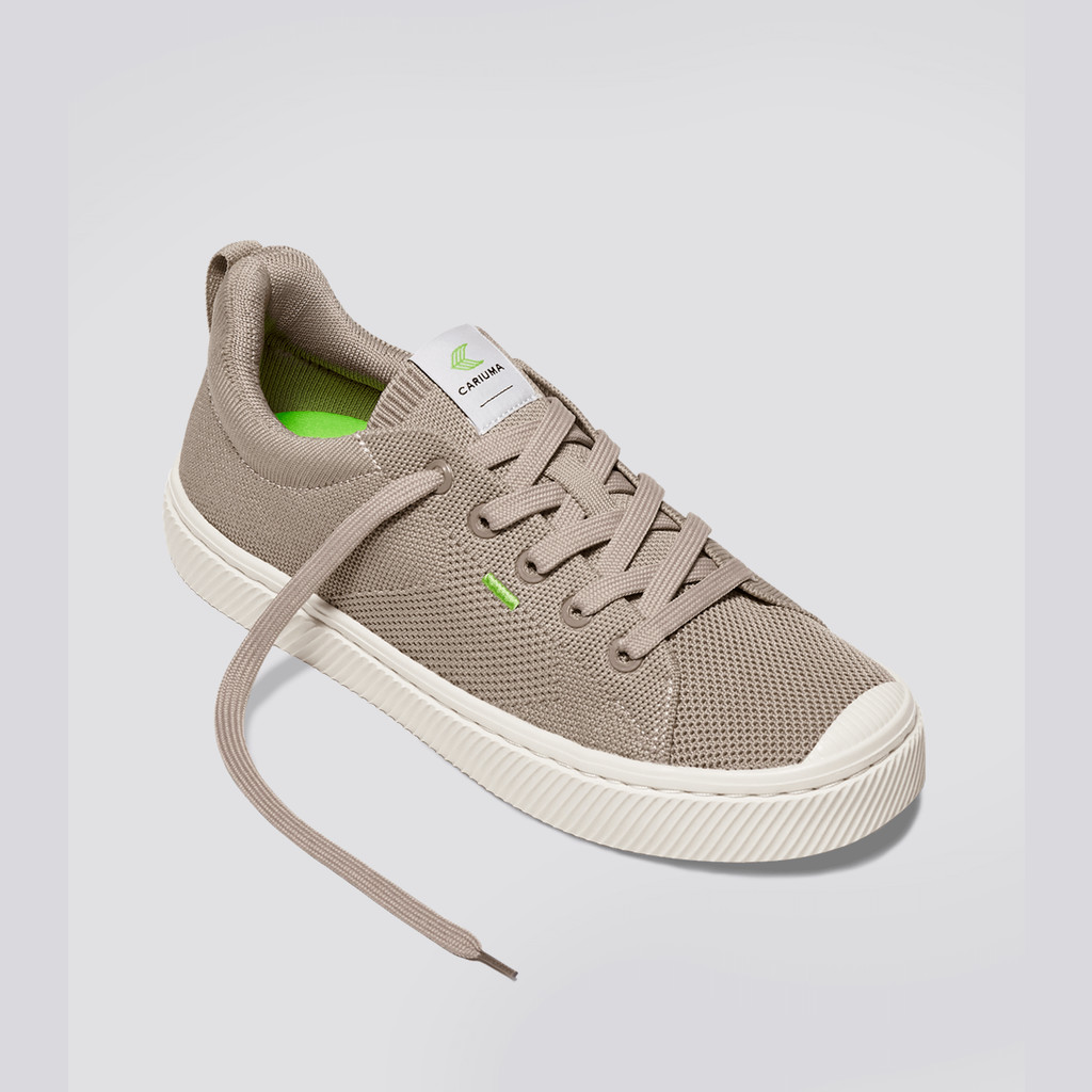 Cariuma Low Top Bamboo Weave Knit Vegan IBI Damen Beige | OXN905647