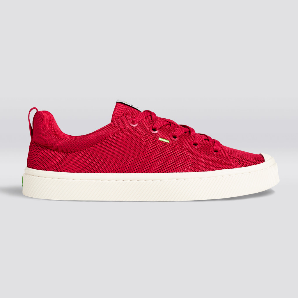 Cariuma Low Top Bamboo Weave Knit Vegan IBI Damen Rot | GUL368791