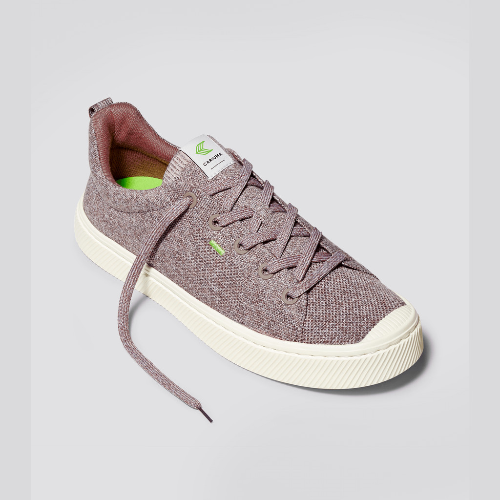 Cariuma Low Top Bamboo Weave Knit Vegan IBI Damen Stone Blush | PUV576194