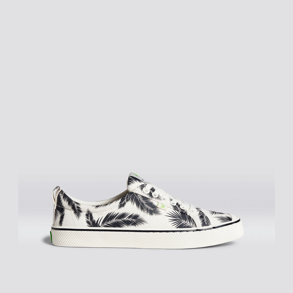 Cariuma Low Top Canvas Vegan OCA LOW Damen Off-White Palm Trees | DIT418569