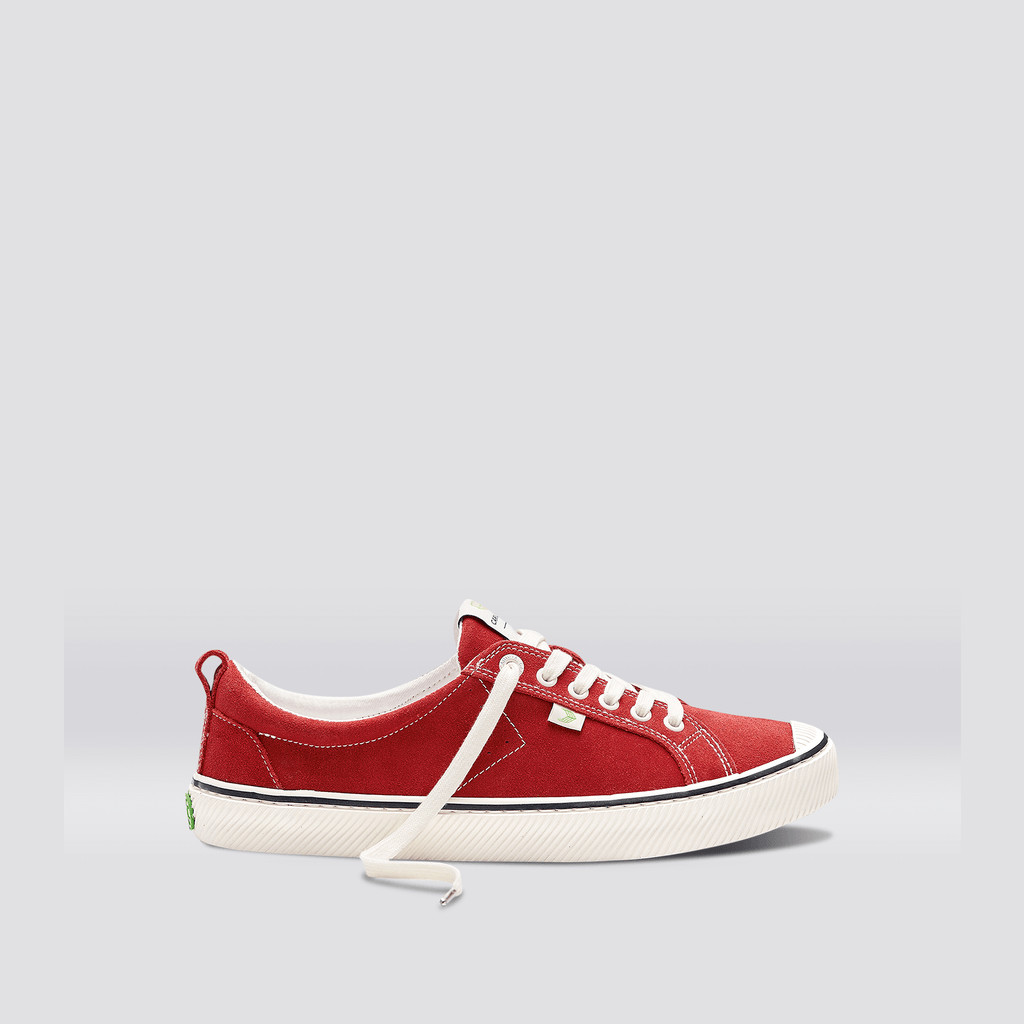 Cariuma Low Top Suede OCA LOW Herren Streifen Rot | PJC509318